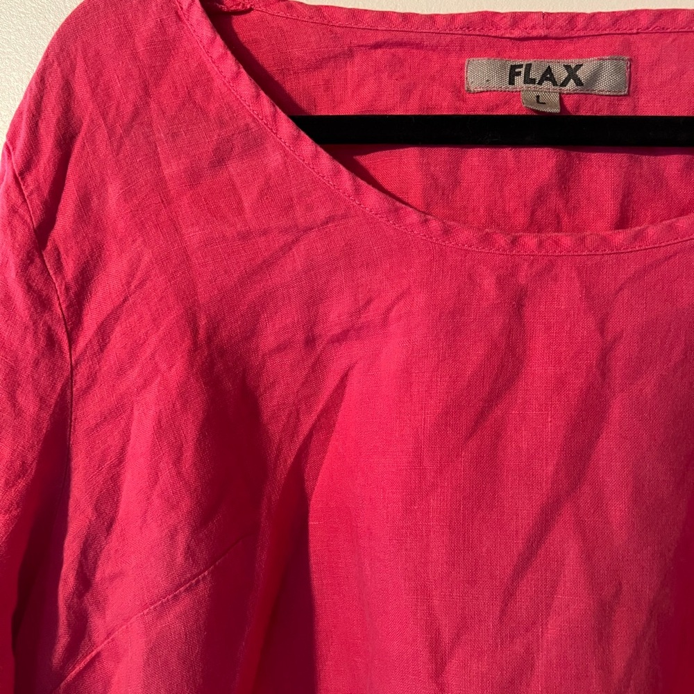 Flax Women's 100% Linen Blouse - Picture 3 of 7
